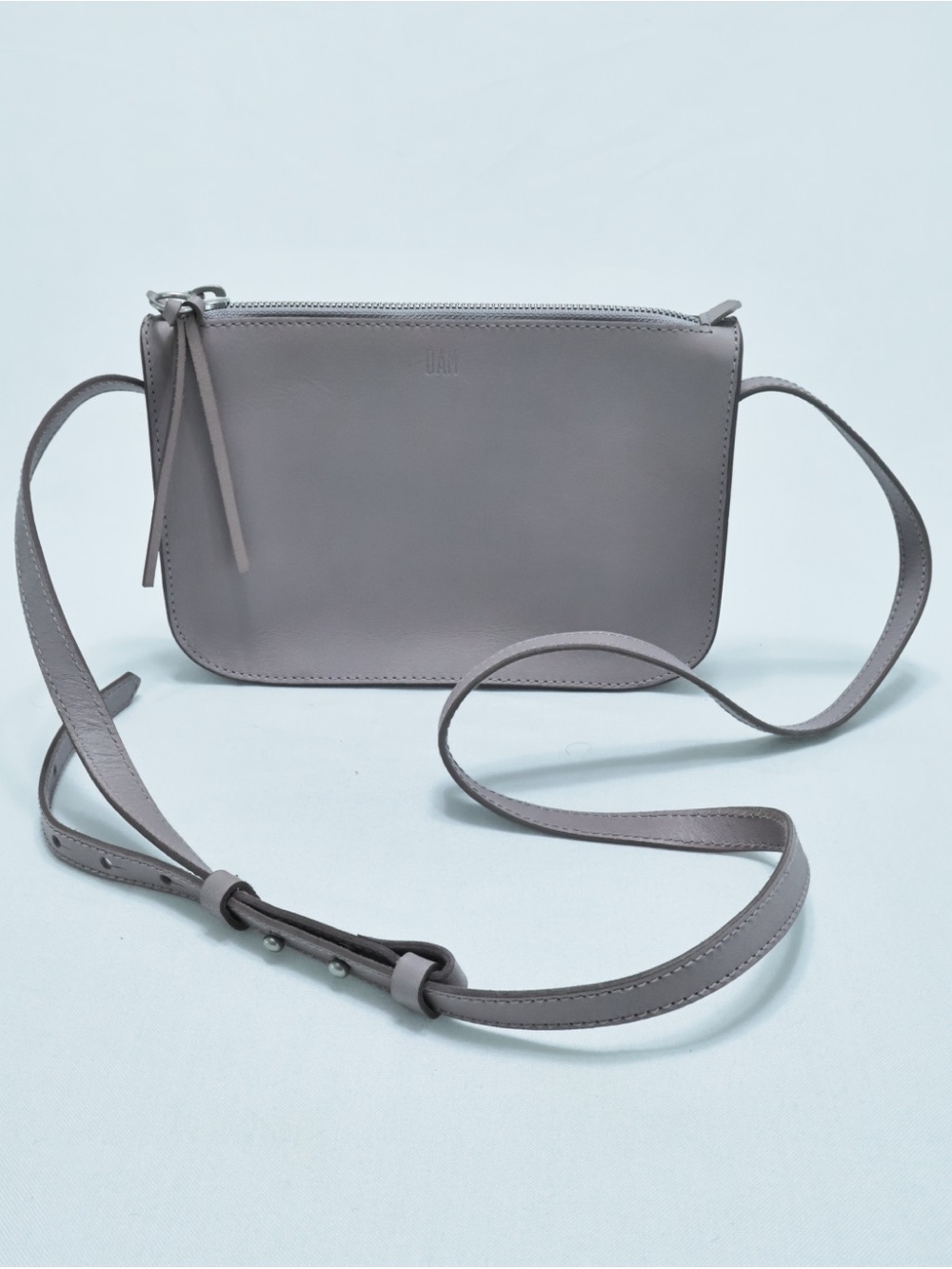 Madewell Slim Crossbody Bag in Purple Leather
